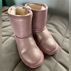 BearPaw girls toddler size 8 like new pink glitter boots
